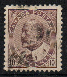 Canada 1903-12 KEVII 10c Dull Purple SG184 Fine Used