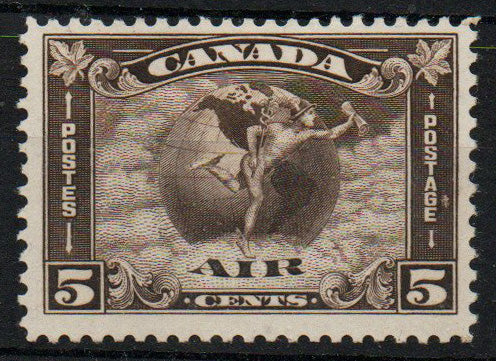 Canada 1930 5c Deep Brown SG310 Mounted Mint (AM1017)