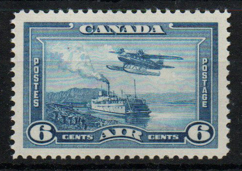 Canada 1938 6c Blue Air Stamp SG371 Lightly Mounted Mint