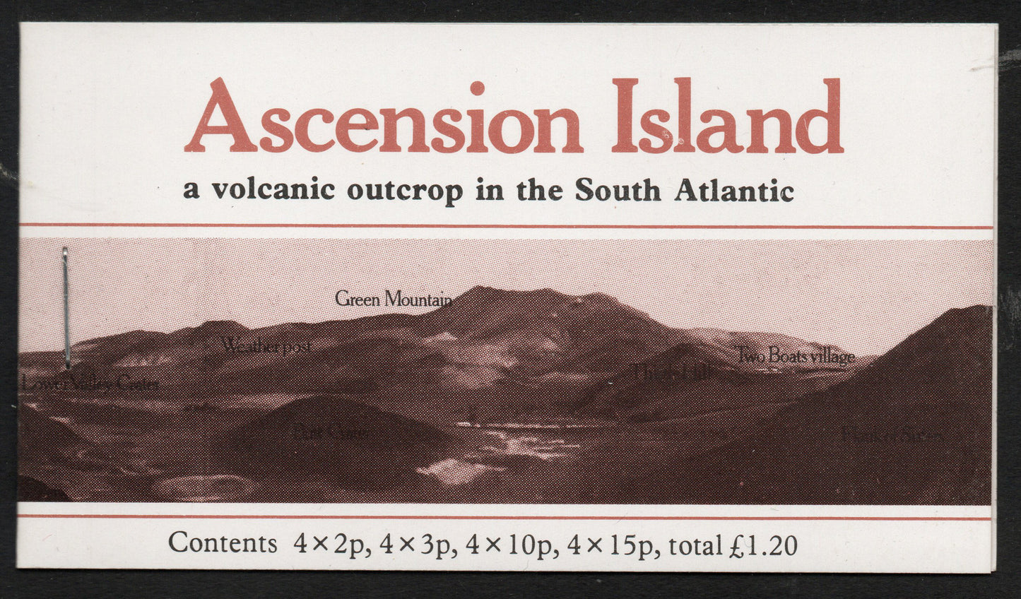 1981 Ascension £1.20 Booklet SGB3 Complete Brown cover, Flower Stamps (1258)