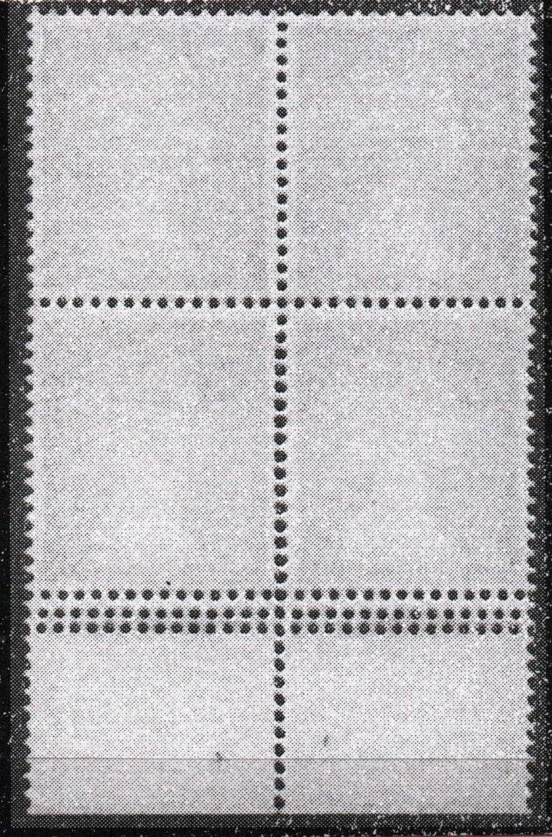GB QEII 1967 4d marginal block of 4 with TWO additional Strikes of comb (1324)
