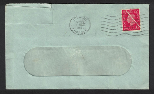 1941 GB King George VI KGVI SG463 1d Dark Red Printers Error on cover