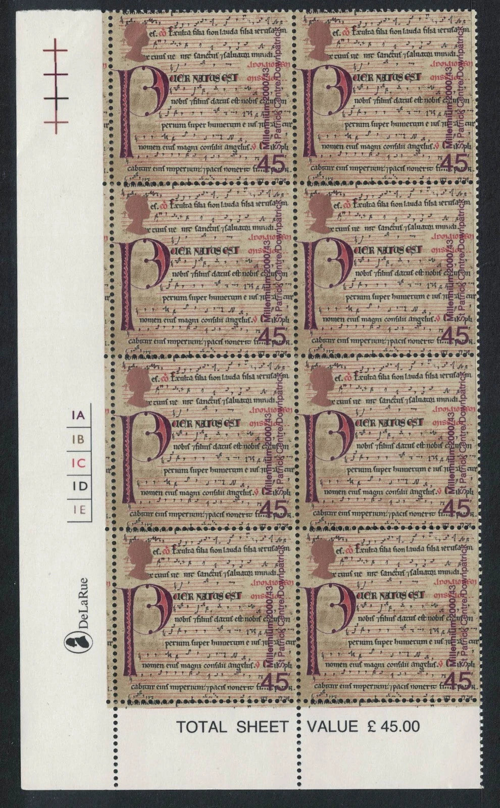 GB 2000 Spirit & Faith SG2170-03 Cyl Blocks of 8 Unmounted Mint (Ten54)