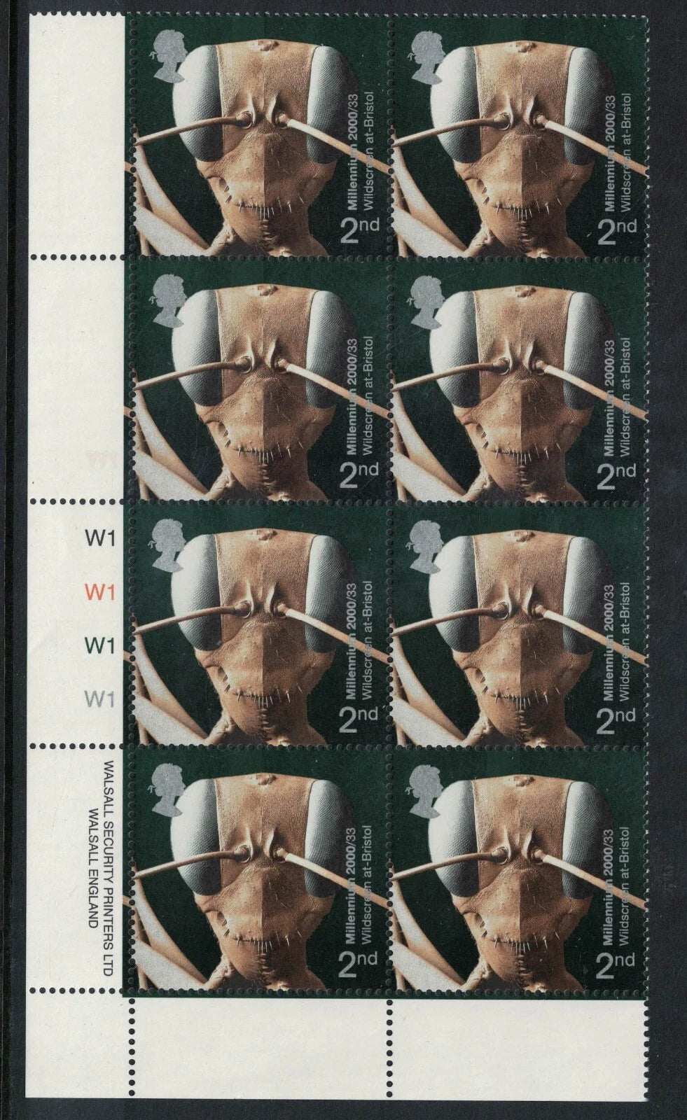 GB 2000 Mind & Matter SG2162-65 Cyl Blocks of 8 Unmounted Mint (Ten55)