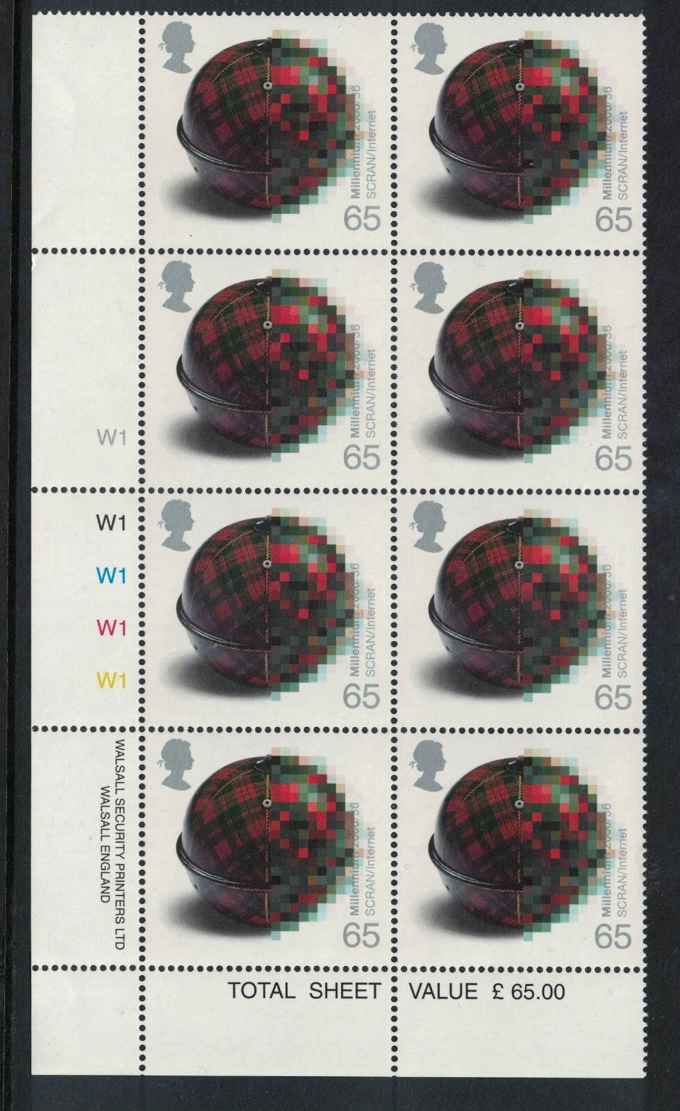 GB 2000 Mind & Matter SG2162-65 Cyl Blocks of 8 Unmounted Mint (Ten55)