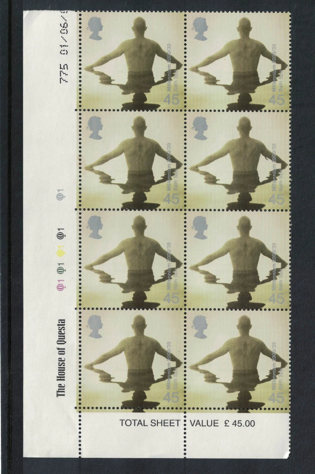 GB 2000 Bones & Body SG2166-69 Cyl Blocks of 8 Unmounted Mint (Ten57)