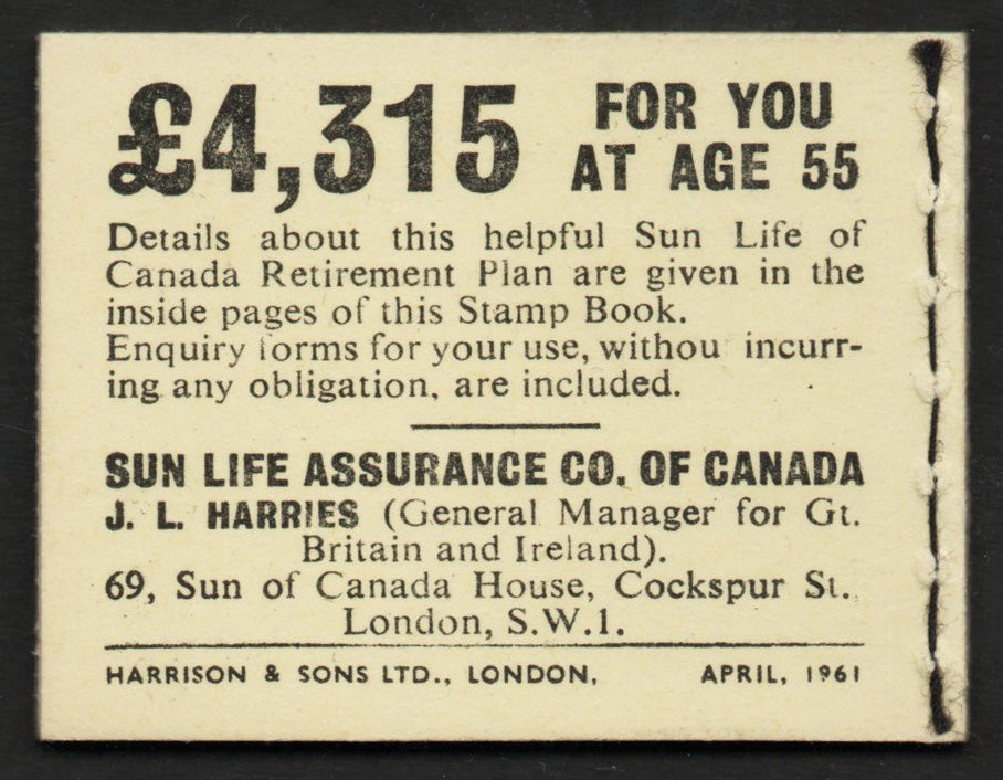 GB QEII SG N4 2/- Booklet April 1961 Complete & Mint (AM1127)