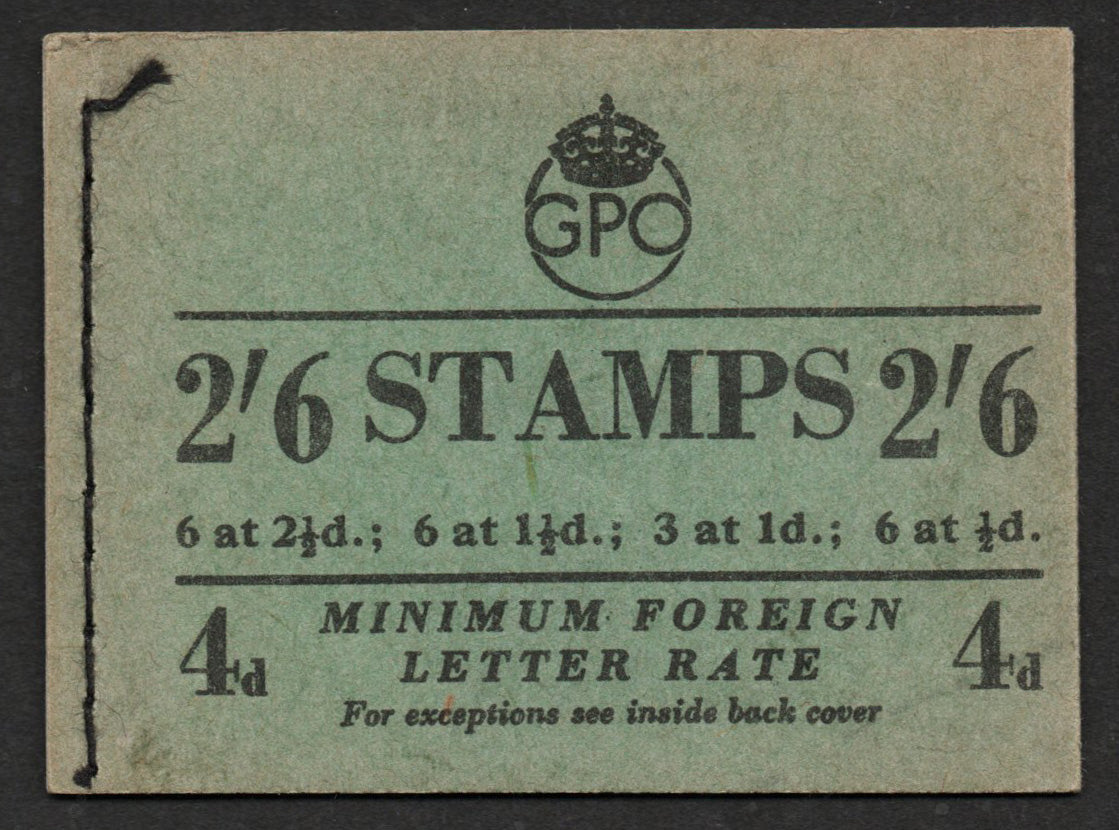 GB Mixed QEII & KGVI SG F1 2/6d Booklet May 1953 Complete & Mint