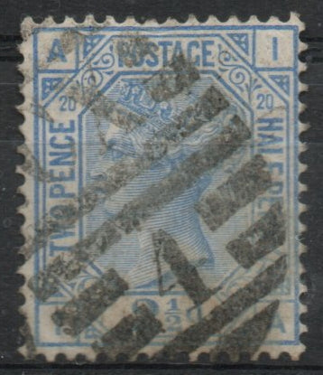 1880 GB QV SG142 2½d Blue Plate 20 (I-A) (AM1255)
