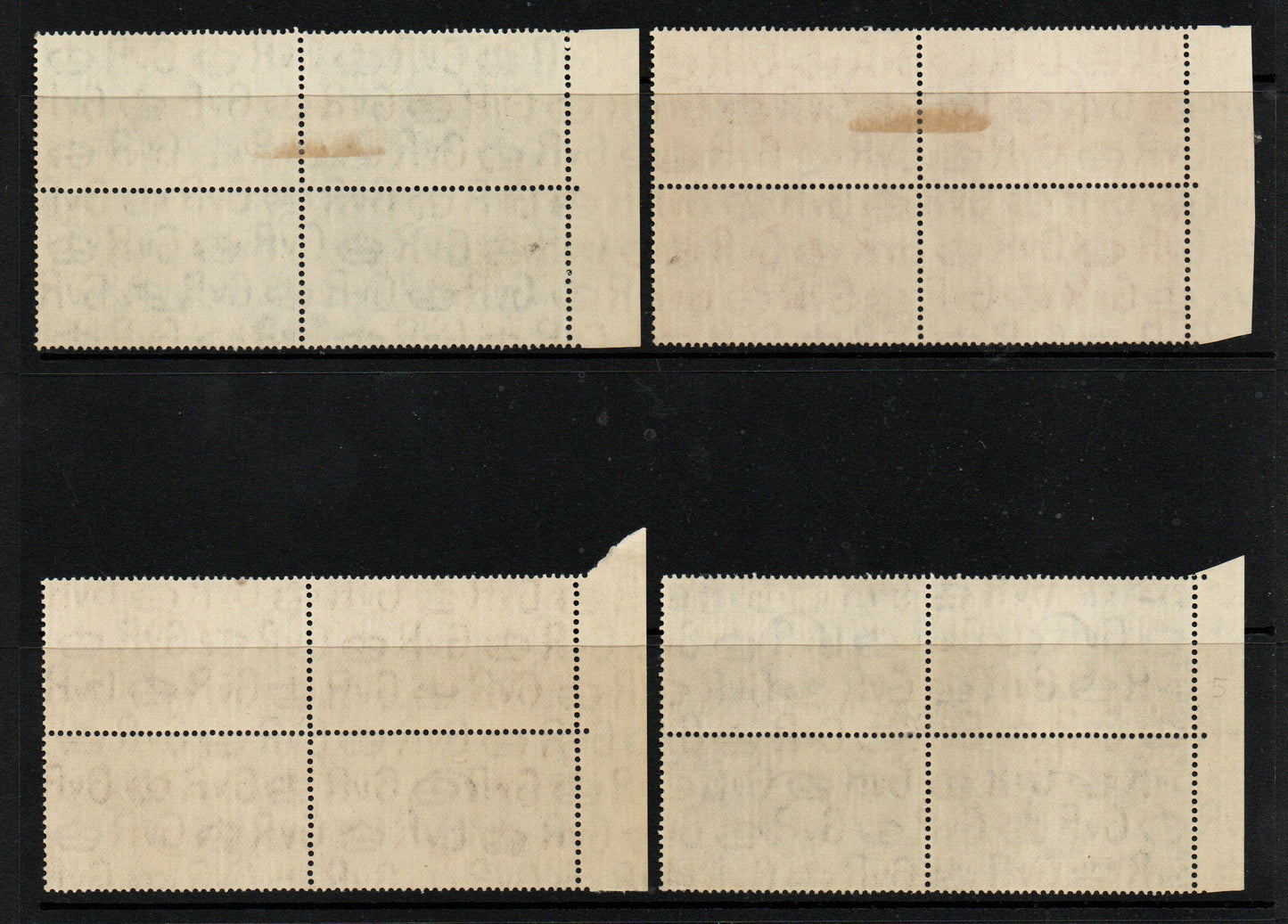 GB KGV 1935 SG453-456 Jubilee Set in Cylinder Blocks of 4 M/M (½d & 1d) (AM1531)
