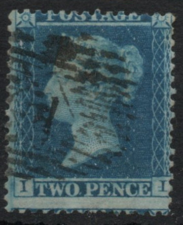 GB 1850-57 SG34 Plate 5 2d Blue (I-I) Good Used