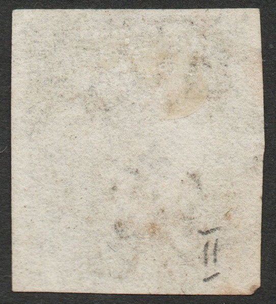 GB QV SG2 Penny Black Plate 2 State 1 Weak Q Black MC (AM806)