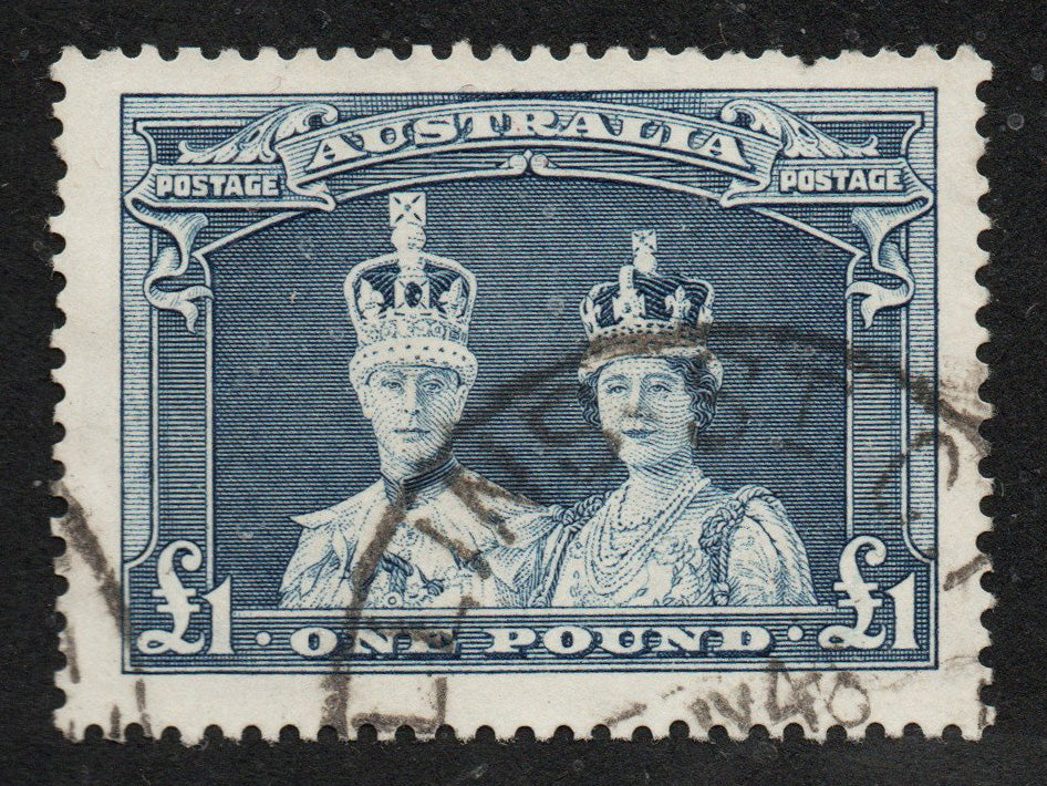 Australia 1938 SG178 £1 Bluish Slate Good Used
