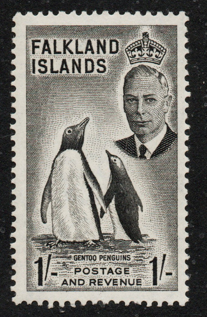 1952 Falkland Islands SG180 KGV1 1/- Black U/M