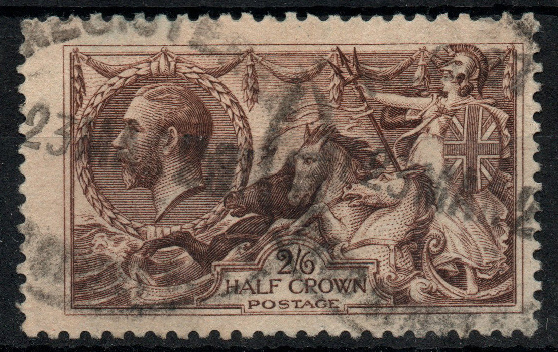 GB 1918 KGV SG415 2/6d Red Brown Good Used (AM960)
