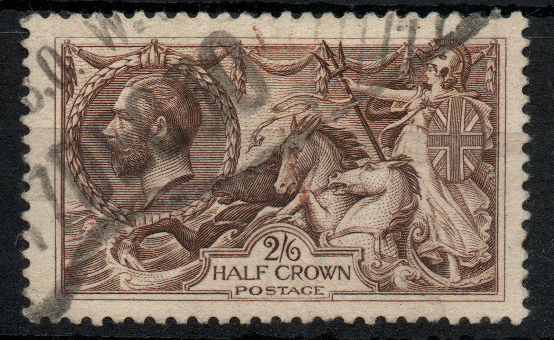 GB 1918 KGV SG415 2/6d Red Brown Good Used