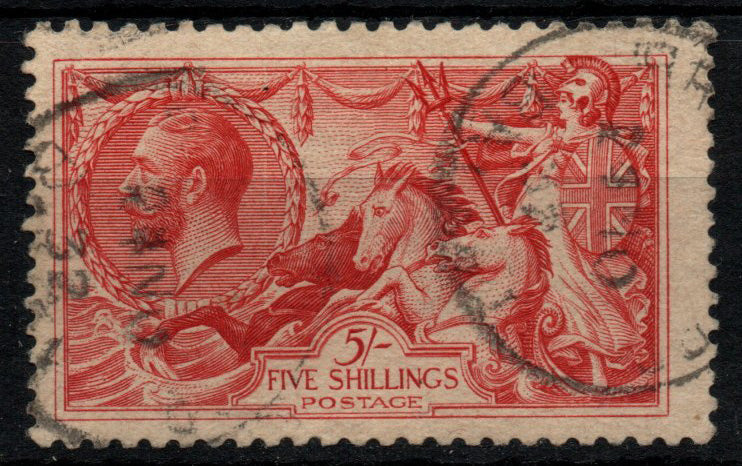 GB KGV 1918 SG416 5/- Rose-Red VFU