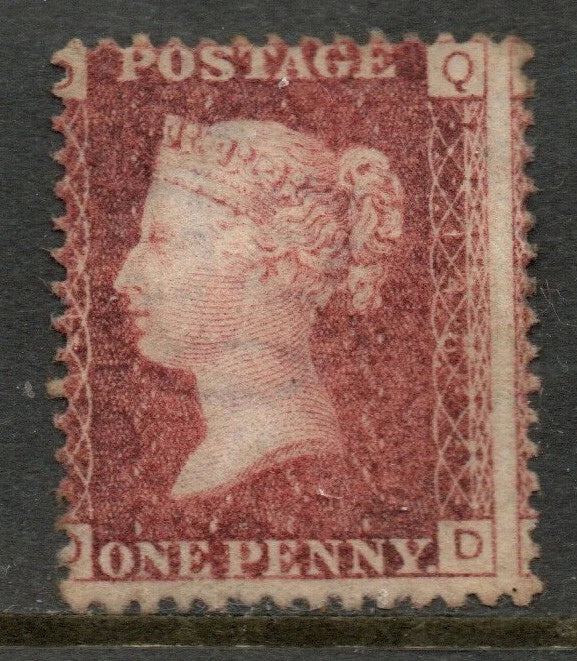 GB QV SG43/44 1d Red Plate 146 QD Mounted Mint.