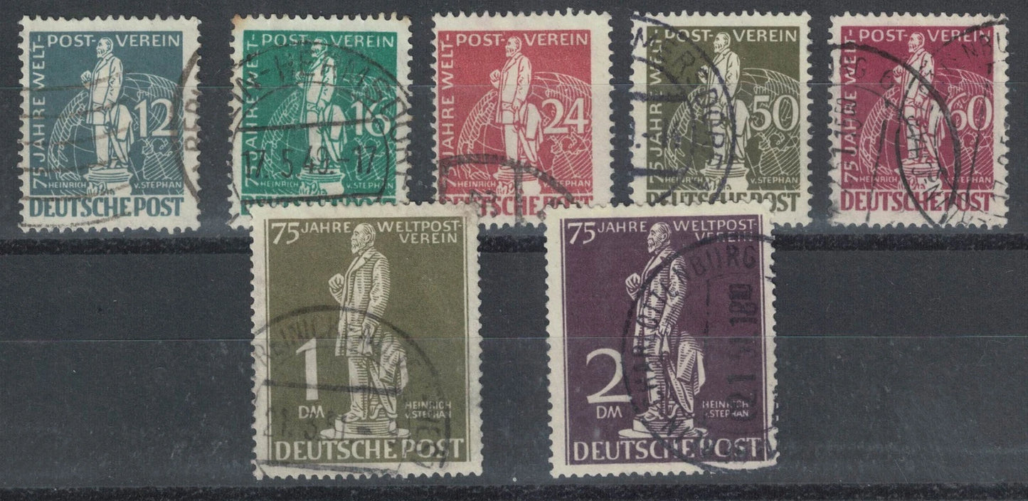 1949 Germany Berlin . 7th Anniversary of the UPU. SG B54 - B60