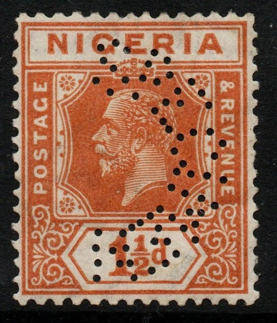 1914 Nigeria SG17 1½d Orange Perforated SPECIMEN U/M