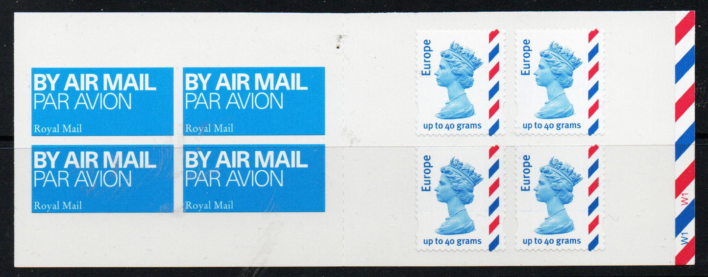 GB 2003 SG MI1 Cyl W1W1 booklet 4x Europe 40 grams SG2358, MNH U/M