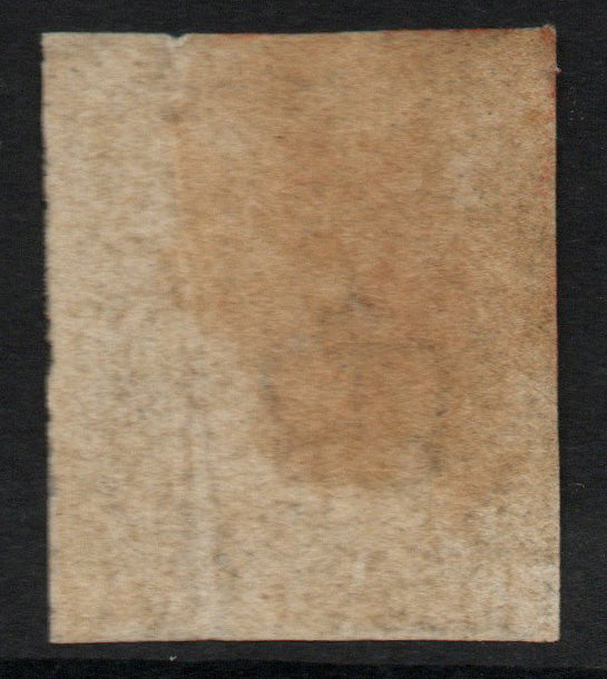 1840 GB QV SG2 1d Black Plate 1a F-A Vertical Crease (G007)