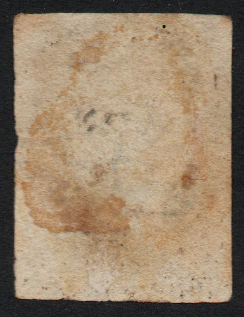 GB QV 1d Black SG2, Plate 6 M-A 3 Good Margins. Red Maltese Cross (G012)