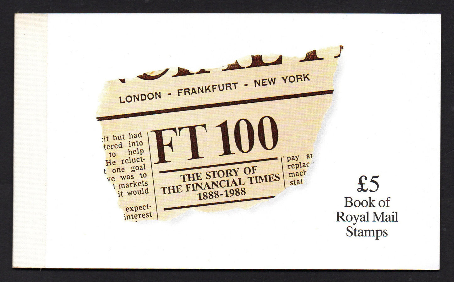 GB 1988 DX9 Story of Financial Times Prestige Booklet Complete and Mint (HX31)