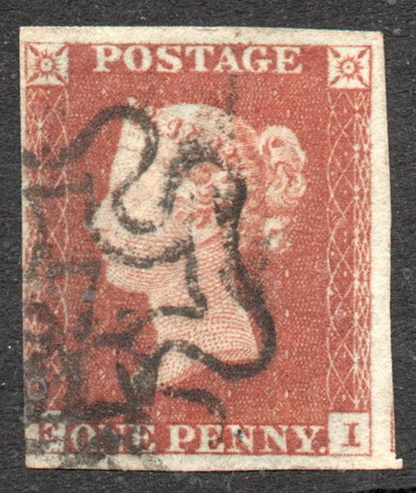 GB QV 1841 1d Red SG8m with No 7 in Maltese Cross
(F - I)