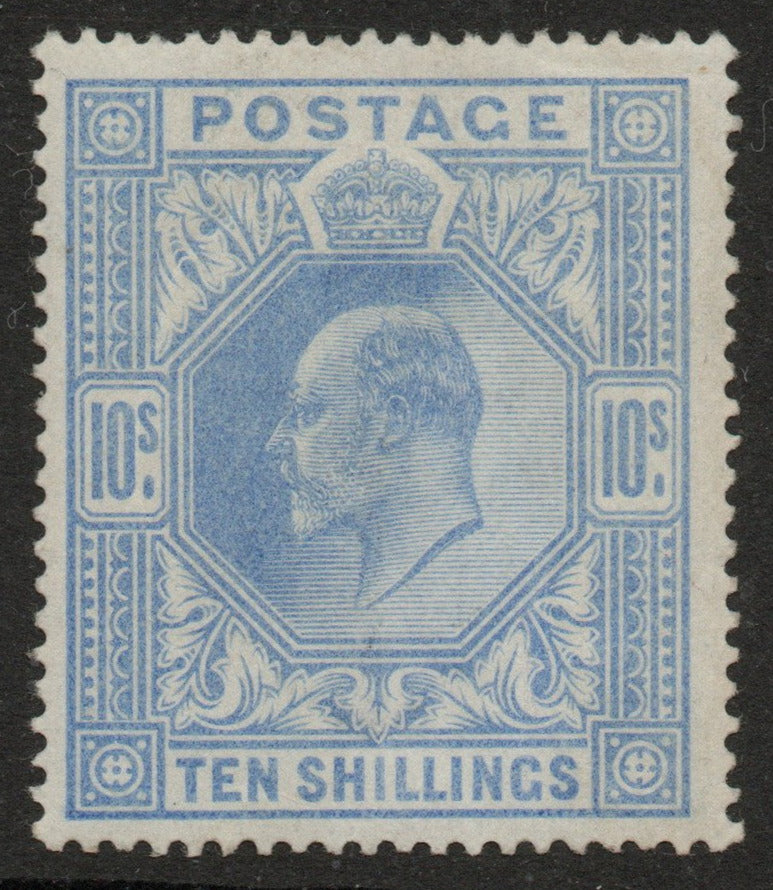 GB KEVII 1902 SG265 10/- Ultramarine VLMM