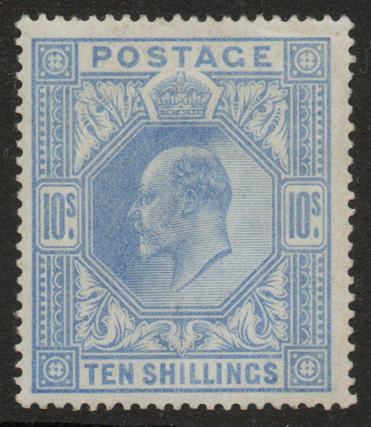 GB KEVII 1902 SG265 10/- Ultramarine VLMM