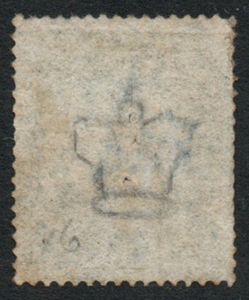 GB QV 1858 SG36a 2d Blue Plate 6 (I - I) Good Used (LPS161)