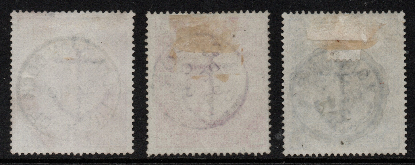 1883 GB QV SG175-177 Full Set of High Values All with Superb CDS Cancellations (LPS16)