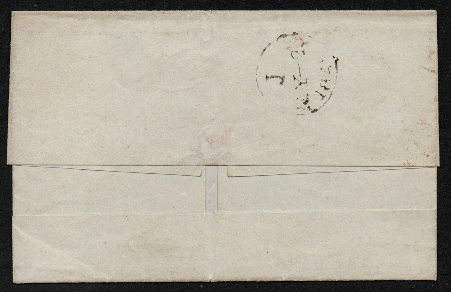 GB Line Engraved 25th May 1841 Wrapper (Empty) Addressed to Stratford on Avon bearing Penny Black SG3 Plate 2 AS15 H - G tied with Red M/C (LPS26)