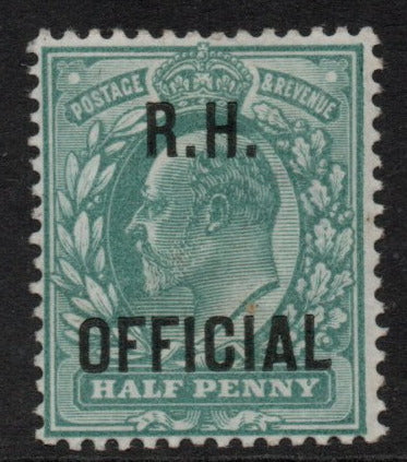 GB 1902 K Edw VII  SGO91 ½d Blue-Green Royal Household Official M/M (LPS44)