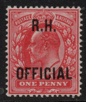 GB 1902 K Edw VII  SGO92 1d Scarlet Royal Household Official M/M