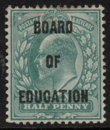 GB 1902 K Edw VII  SGO83 ½d  Blue Green Board of Education  Mounted Mint (LPS49)