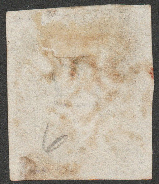 GB QV 1840 SG1 Penny Black Plate 3 C-H 4 Good Margins. Red M Cross (PM002)