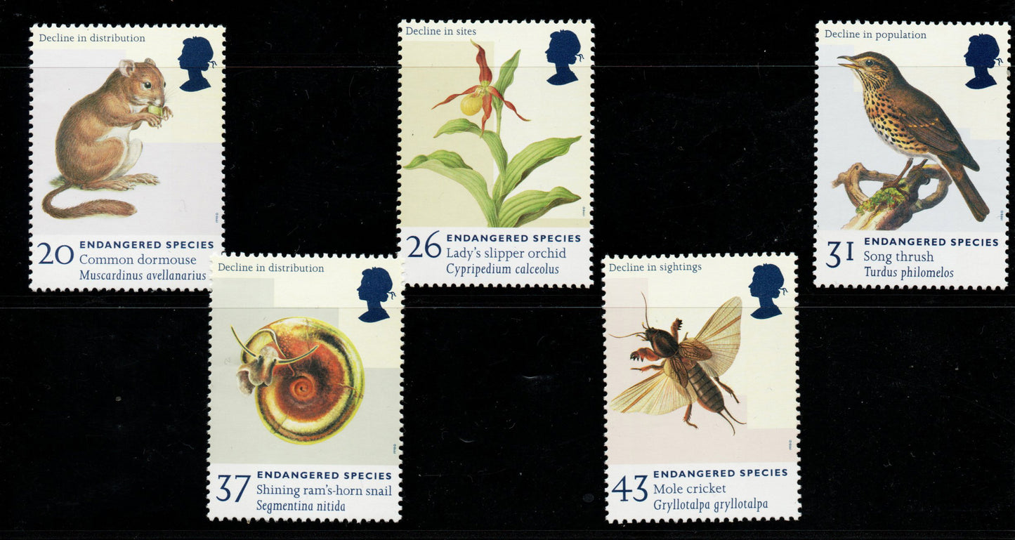 GB 1998 MINT MNH ENDANGERED SPECIES U/M MNH SET SG2015-2020