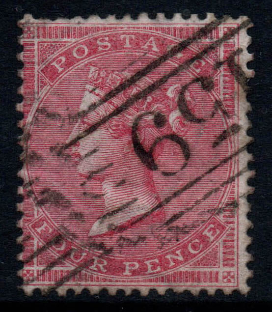 GB QV 1885 SG62 Wmk Small Garter 4d Carmine