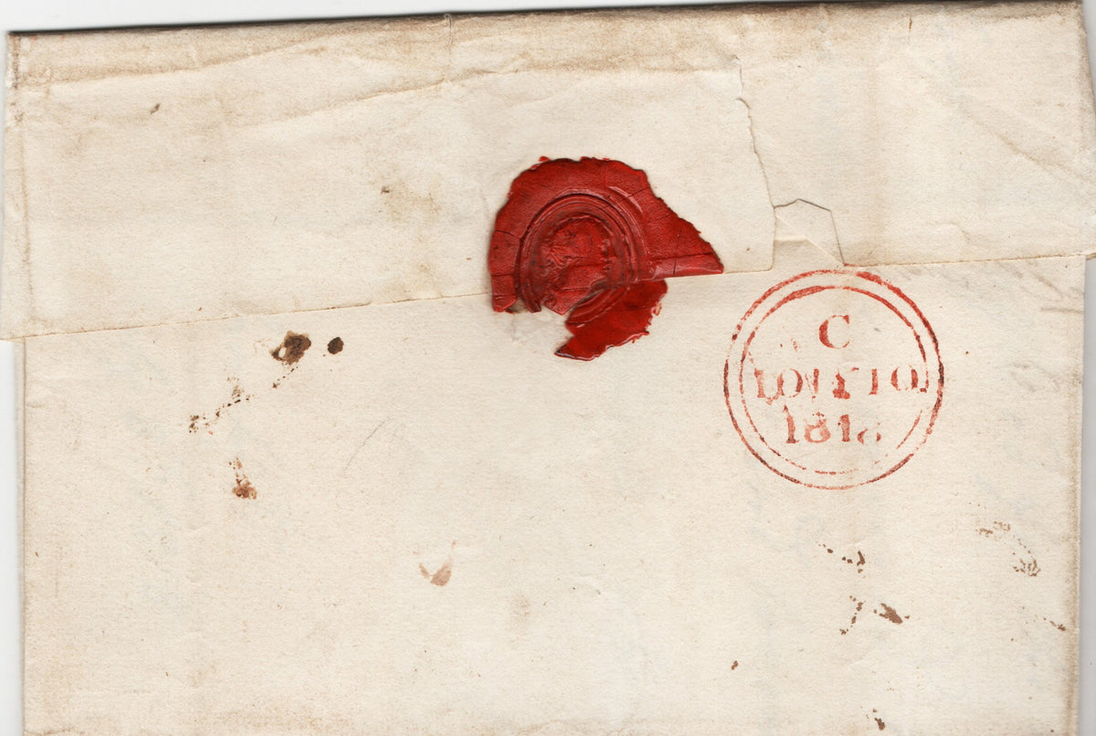 GB 1818, Ruthin to London, double-rate, with a star check/inspector's mark (SF21)