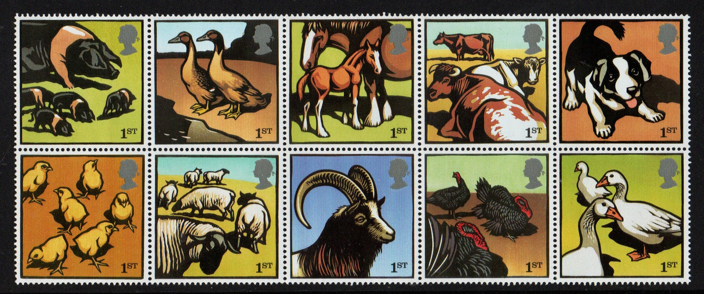 Great Britain 2005 Farmyard Animals SG2502-2511 Se-Tenant set of 10 unmounted mint (TC109)