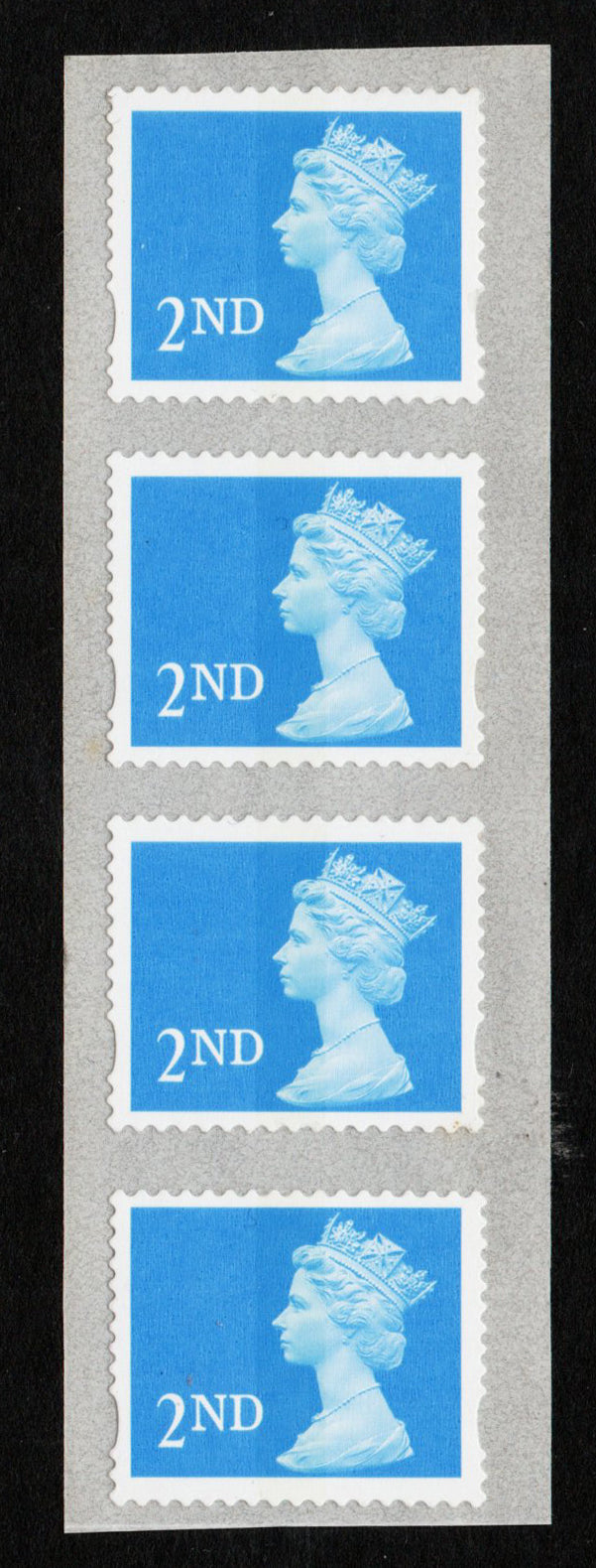 GB 1999 Machin NVI S/A 2nd Roll strip of 4 Perfect Unmounted Mint SG1976 (TT105