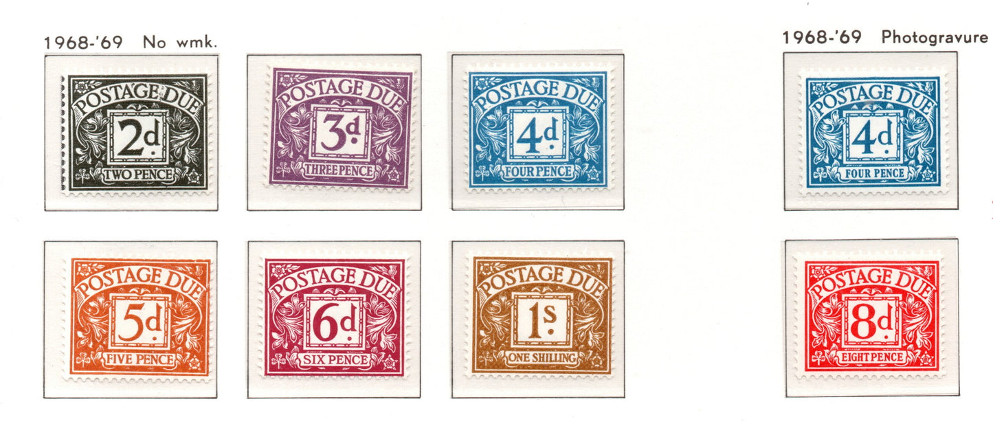 1968-69 SGD69-74 AND SGD75/76 (Photogravure) Unmounted Mint MNH