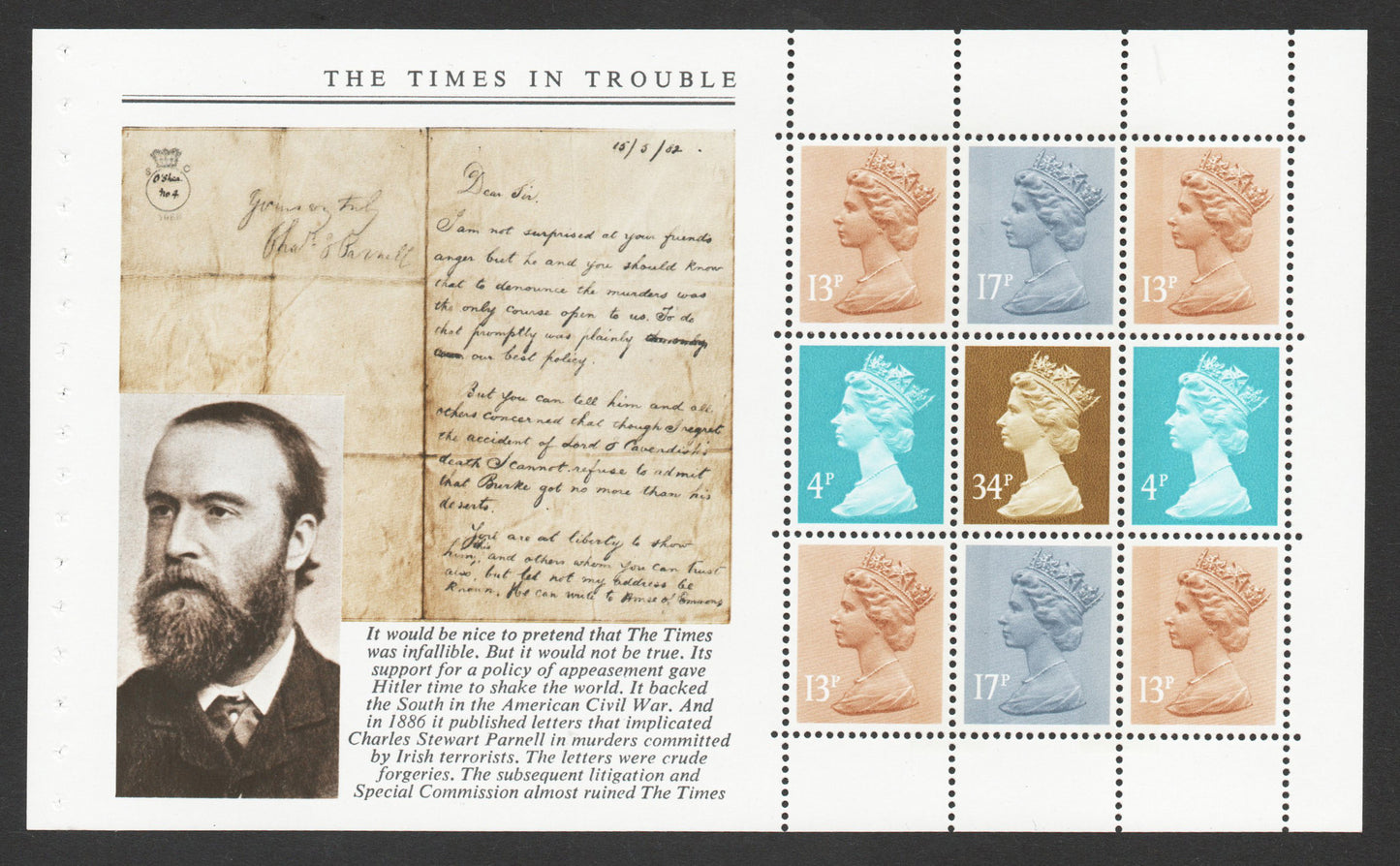 GB 1985 Prestige Pane X864L From Financial Times DX6 Book U/M