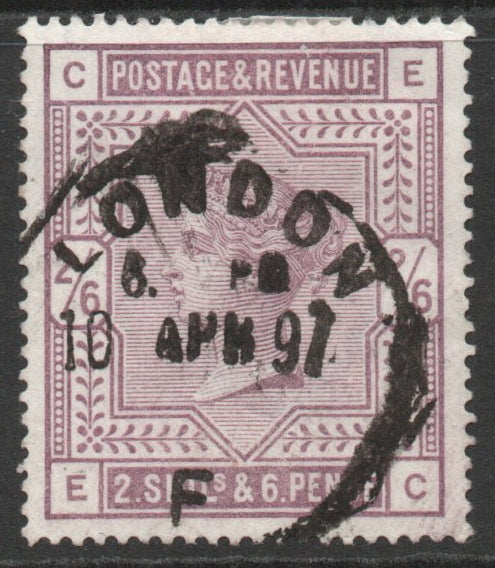 GB QV 1883-91 SG178 2s 6d 2/6d Lilac (E-C) Good Used