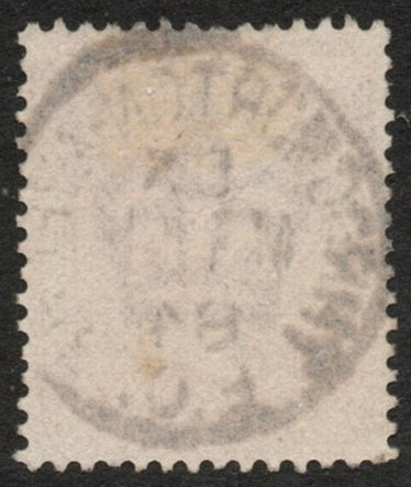 1880 GB SG169 2d Pale Rose. Wmk Imp Crown. Clear Throgmorton Ave CDS (TT598)