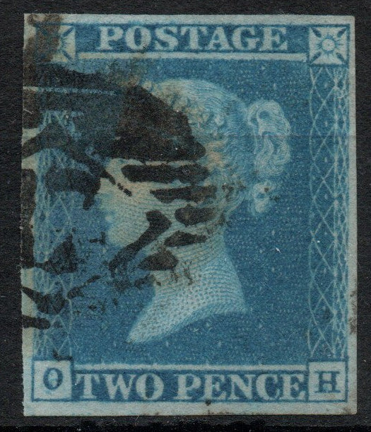 GB QV 1841 2d Blue SG14 Plate 3 ES11 (O-H) 4 Good Margins