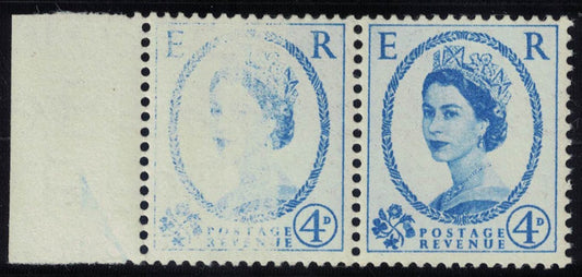 1952-4 GB Great Britain SG521 4d Ultra Wilding Blade Flaw/Dry Print Error U/M