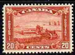 Canada 1930 Harvesting with Tractor 20c unused without gum SG301